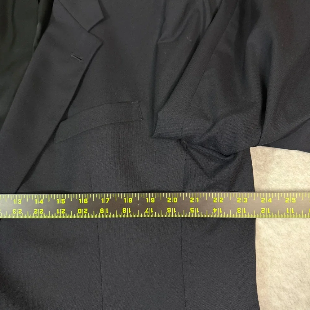 Hart Schaffner‎ Marx Mens Navy Blue Wool Blazer Gold Buttons 46XL Extra Long